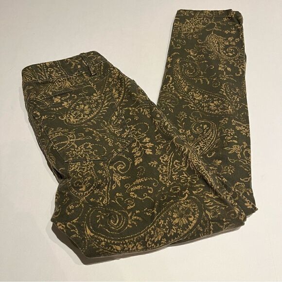 Chaps Women's Jeans Green and tan Paisley Size 4 - Picture 1 of 9